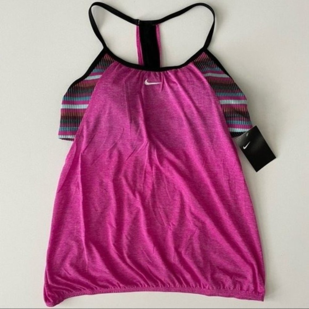 Nike Pink Dual Layered Tankini Top Size XXL Women